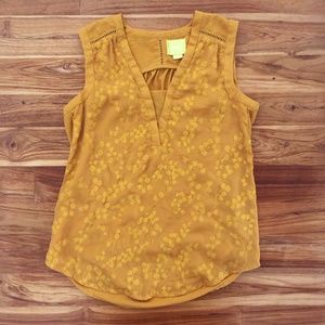 Maeve Embroidered Yellow Top Siz